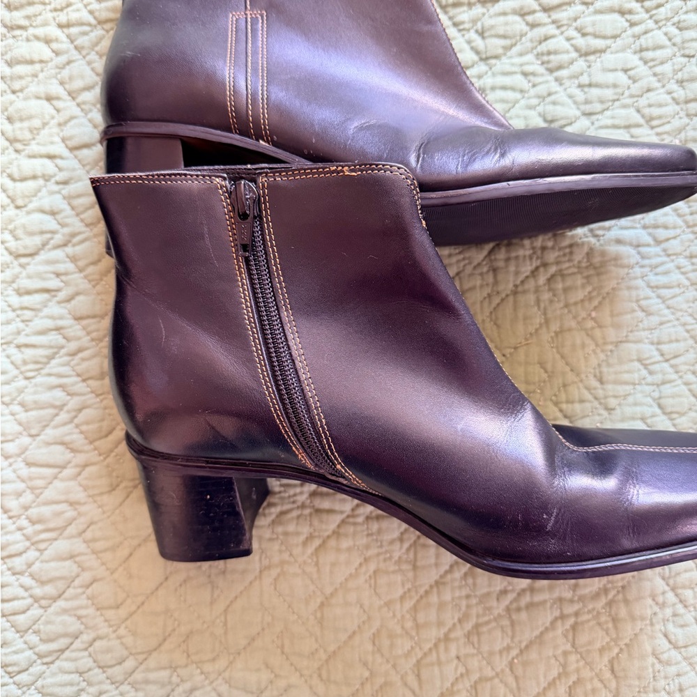 G.H. Bass & Co. Chocolate Ankle Booties